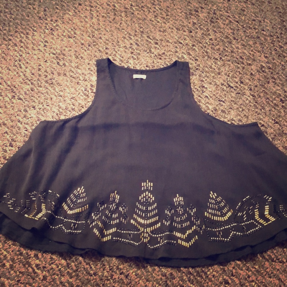 M Hollister Embellished Tank Top